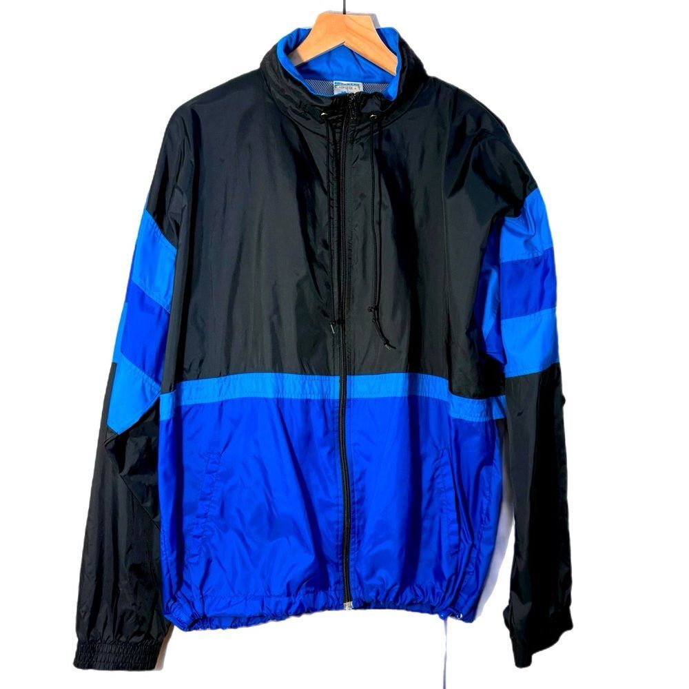 Cheetah Mervyns Vintage Windbreaker Men Blue Black L.